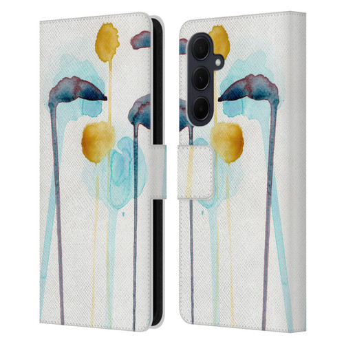 Wyanne Nature Botanical Study 3 Leather Book Wallet Case Cover For Samsung Galaxy A35 5G