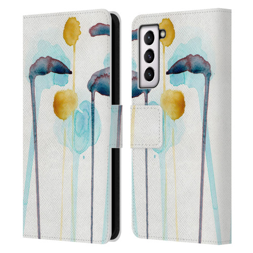 Wyanne Nature Botanical Study 3 Leather Book Wallet Case Cover For Samsung Galaxy S21 5G