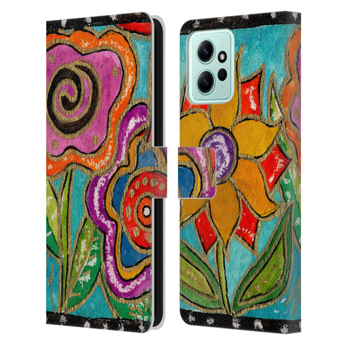 Wyanne Nature Funky Flower Garden Leather Book Wallet Case Cover For Xiaomi Redmi 12