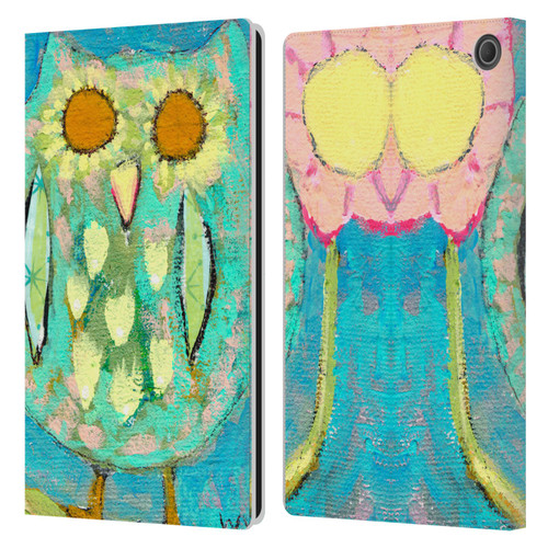 Wyanne Owl Blinded By The Light Leather Book Wallet Case Cover For Amazon Fire Max 11 2023