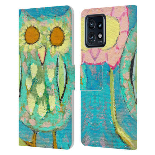 Wyanne Owl Blinded By The Light Leather Book Wallet Case Cover For Motorola Moto Edge 40 Pro