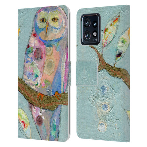Wyanne Owl An Old Soul Leather Book Wallet Case Cover For Motorola Moto Edge 40 Pro