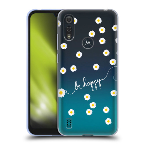 Monika Strigel Happy Daisy Clear Soft Gel Case for Motorola Moto E6s (2020)