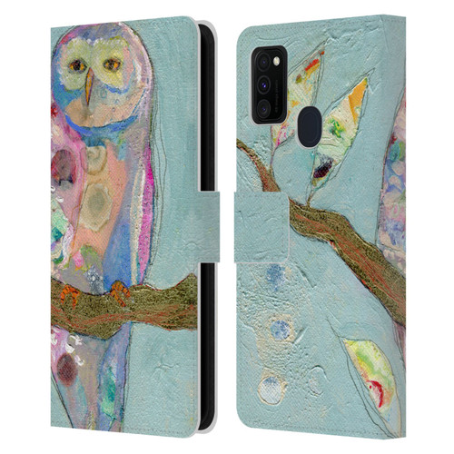 Wyanne Owl An Old Soul Leather Book Wallet Case Cover For Samsung Galaxy M30s (2019)/M21 (2020)