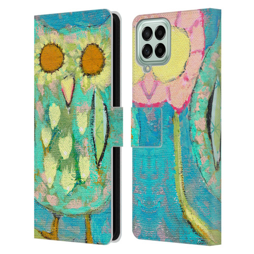 Wyanne Owl Blinded By The Light Leather Book Wallet Case Cover For Samsung Galaxy M33 (2022)