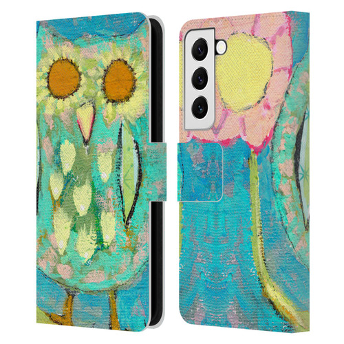 Wyanne Owl Blinded By The Light Leather Book Wallet Case Cover For Samsung Galaxy S22 5G