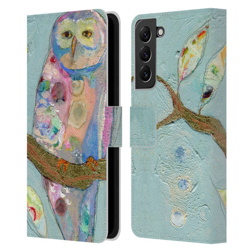 Wyanne Owl An Old Soul Leather Book Wallet Case Cover For Samsung Galaxy S22+ 5G