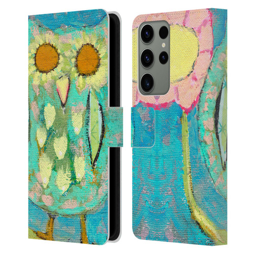 Wyanne Owl Blinded By The Light Leather Book Wallet Case Cover For Samsung Galaxy S23 Ultra 5G
