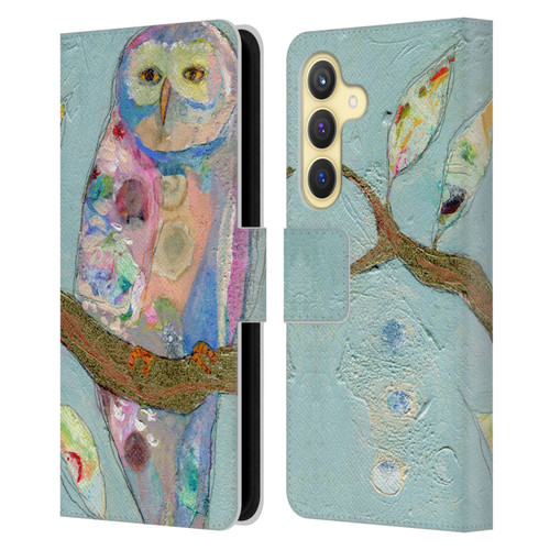 Wyanne Owl An Old Soul Leather Book Wallet Case Cover For Samsung Galaxy S24 5G