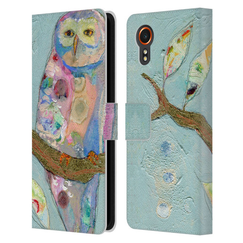 Wyanne Owl An Old Soul Leather Book Wallet Case Cover For Samsung Galaxy Xcover7 5G
