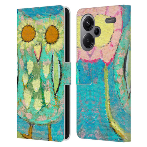 Wyanne Owl Blinded By The Light Leather Book Wallet Case Cover For Xiaomi Redmi Note 13 Pro Plus 5G