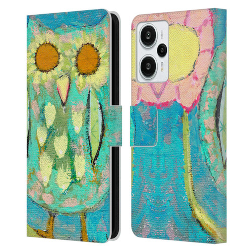 Wyanne Owl Blinded By The Light Leather Book Wallet Case Cover For Xiaomi Redmi Note 12T