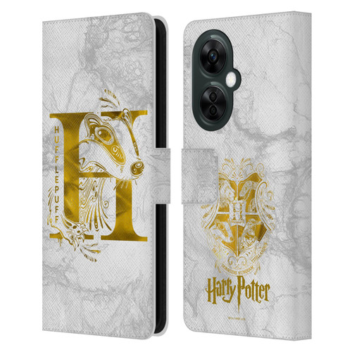Harry Potter Deathly Hallows IX Hufflepuff Aguamenti Leather Book Wallet Case Cover For OnePlus Nord CE 3 Lite 5G
