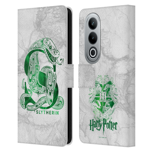 Harry Potter Deathly Hallows IX Slytherin Aguamenti Leather Book Wallet Case Cover For OPPO OnePlus Ace 3V 5G