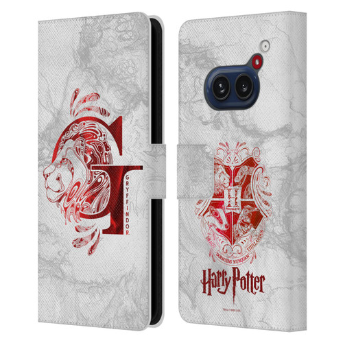 Harry Potter Deathly Hallows IX Gryffindor Aguamenti Leather Book Wallet Case Cover For Nothing Phone (2a)