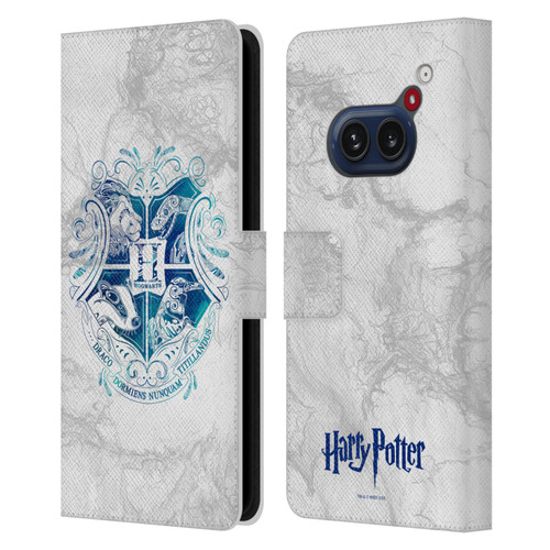 Harry Potter Deathly Hallows IX Hogwarts Aguamenti Leather Book Wallet Case Cover For Nothing Phone (2a)