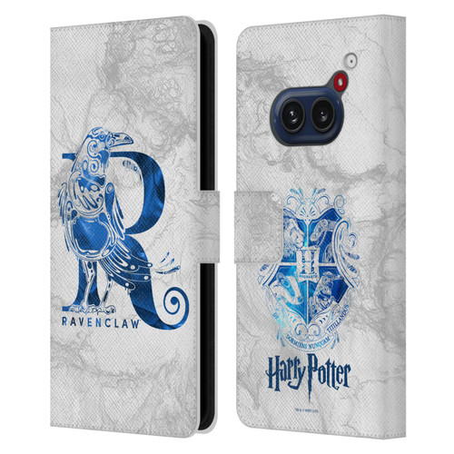 Harry Potter Deathly Hallows IX Ravenclaw Aguamenti Leather Book Wallet Case Cover For Nothing Phone (2a)