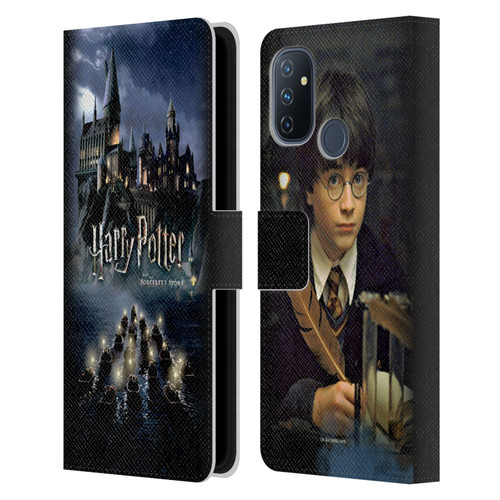 Harry Potter Sorcerer's Stone II Castle Leather Book Wallet Case Cover For OnePlus Nord N100