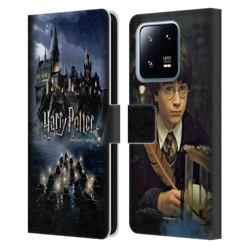 Harry Potter Sorcerer's Stone II Castle Leather Book Wallet Case Cover For Xiaomi 13 Pro 5G