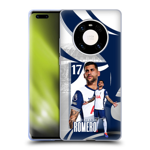 Tottenham Hotspur F.C. 2024/25 First Team Cristian Romero Soft Gel Case for Huawei Mate 40 Pro 5G