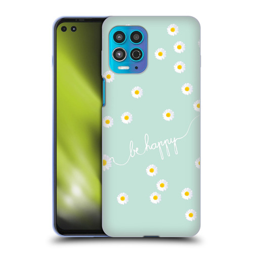 Monika Strigel Happy Daisy Mint Soft Gel Case for Motorola Moto G100