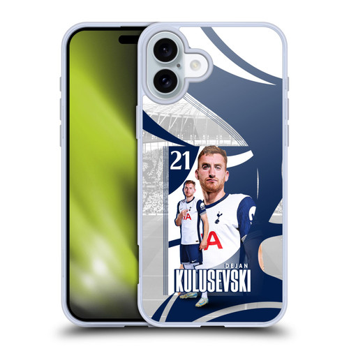 Tottenham Hotspur F.C. 2024/25 First Team Dejan Kulusevski Soft Gel Case for Apple iPhone 16 Plus