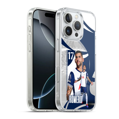 Tottenham Hotspur F.C. 2024/25 First Team Cristian Romero Soft Gel Case for Apple iPhone 16 Pro & MagSafe