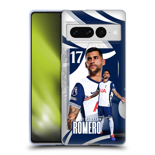 Tottenham Hotspur F.C. 2024/25 First Team Cristian Romero Soft Gel Case for Google Pixel 7 Pro
