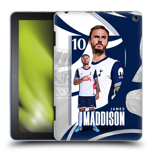 Tottenham Hotspur F.C. 2024/25 First Team James Maddison Soft Gel Case for Amazon Fire HD 8/Fire HD 8 Plus 2020