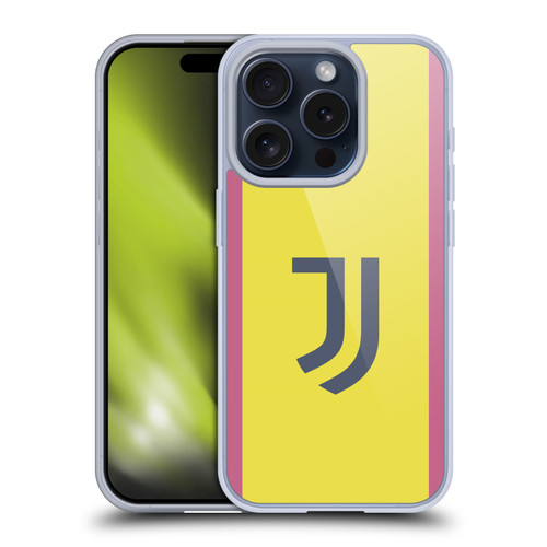 Juventus Football Club 2024/25 Kit Away Soft Gel Case for Apple iPhone 15 Pro
