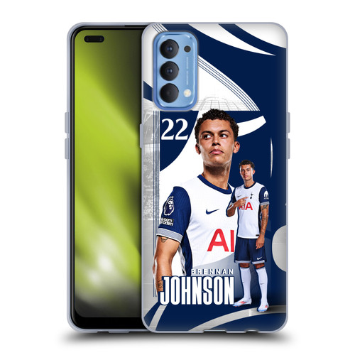 Tottenham Hotspur F.C. 2024/25 First Team Brennan Johnson Soft Gel Case for OPPO Reno 4 5G