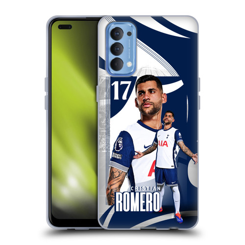 Tottenham Hotspur F.C. 2024/25 First Team Cristian Romero Soft Gel Case for OPPO Reno 4 5G