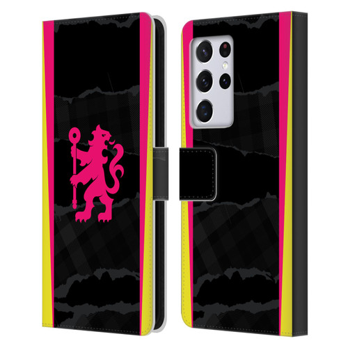 Chelsea Football Club 2024/25 Kit Third Leather Book Wallet Case Cover For Samsung Galaxy S21 Ultra 5G