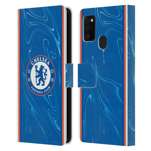 Chelsea Football Club 2024/25 Kit Home Leather Book Wallet Case Cover For Samsung Galaxy M30s (2019)/M21 (2020)