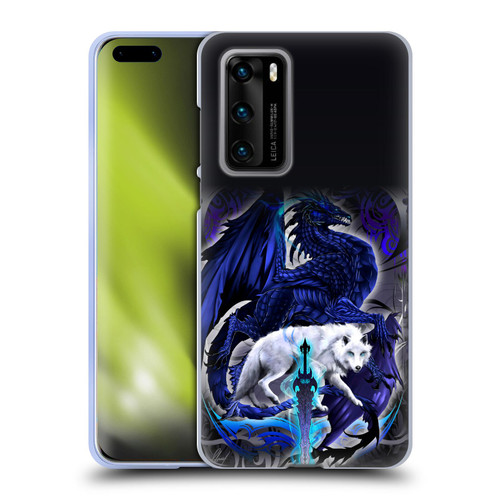 Ruth Thompson Dragons with Swords Alpha Blade & Fantasy Wolf Soft Gel Case for Huawei P40 5G