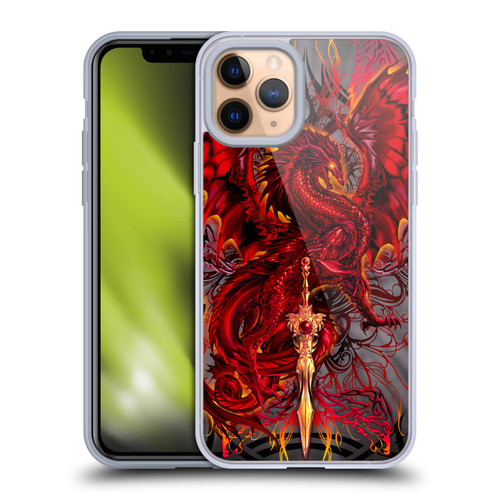Ruth Thompson Dragons with Swords Blood Blade Fantasy Soft Gel Case for Apple iPhone 11 Pro