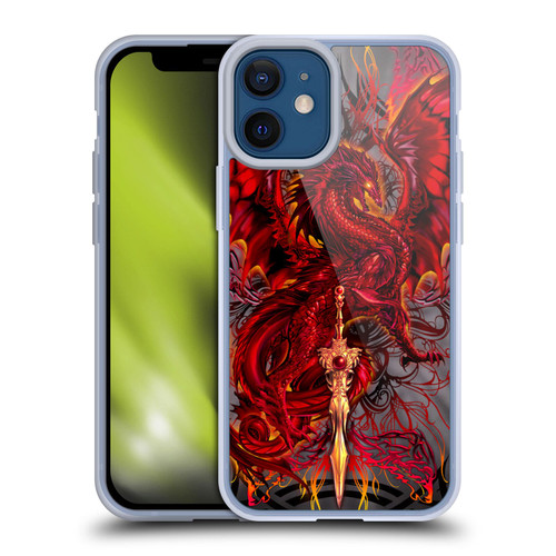 Ruth Thompson Dragons with Swords Blood Blade Fantasy Soft Gel Case for Apple iPhone 12 Mini