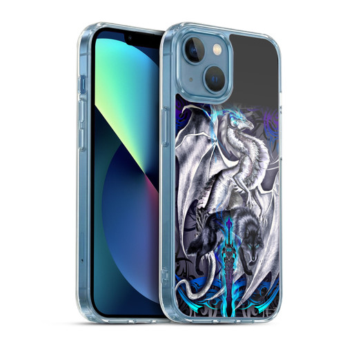 Ruth Thompson Dragons with Swords Blade & Fantasy Wolf Soft Gel Case for Apple iPhone 13 Mini & MagSafe