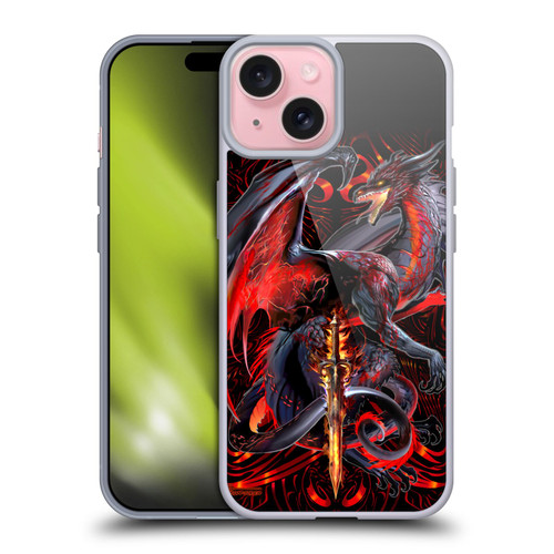Ruth Thompson Dragons with Swords Widow Blade Soft Gel Case for Apple iPhone 15