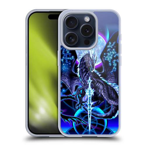 Ruth Thompson Dragons with Swords Night Blade & Constellations Soft Gel Case for Apple iPhone 15 Pro