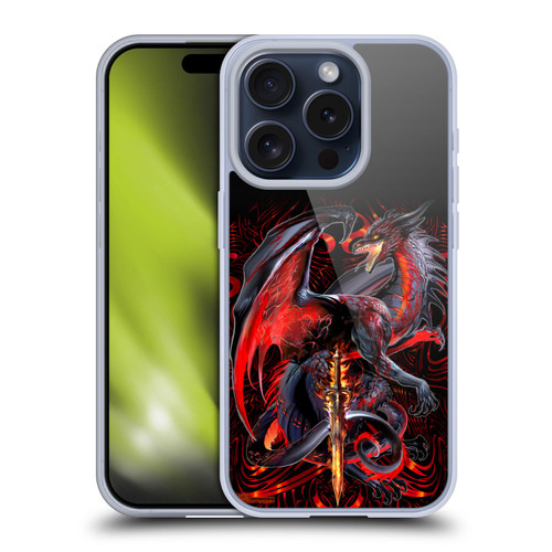 Ruth Thompson Dragons with Swords Widow Blade Soft Gel Case for Apple iPhone 15 Pro