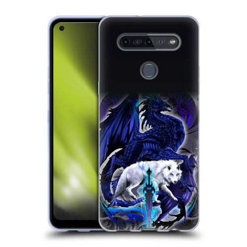 Ruth Thompson Dragons with Swords Alpha Blade & Fantasy Wolf Soft Gel Case for LG K51S