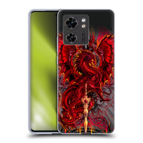 Ruth Thompson Dragons with Swords Blood Blade Fantasy Soft Gel Case for Motorola Edge (2023)