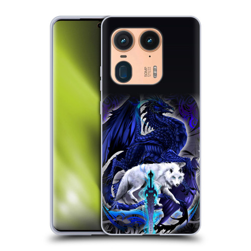 Ruth Thompson Dragons with Swords Alpha Blade & Fantasy Wolf Soft Gel Case for Motorola Edge 50 Ultra/X50 Ultra