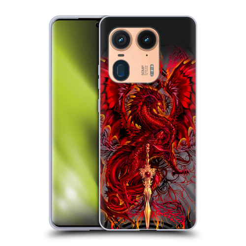 Ruth Thompson Dragons with Swords Blood Blade Fantasy Soft Gel Case for Motorola Edge 50 Ultra/X50 Ultra