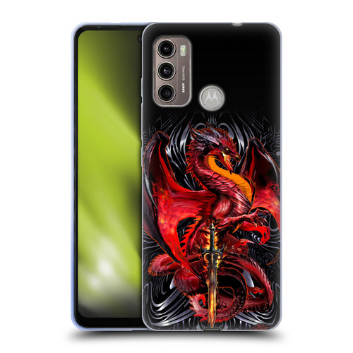 Ruth Thompson Dragons with Swords Wrath Blade Soft Gel Case for Motorola Moto G60 / Moto G40 Fusion