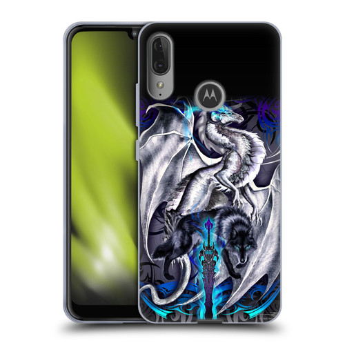 Ruth Thompson Dragons with Swords Blade & Fantasy Wolf Soft Gel Case for Motorola Moto E6 Plus