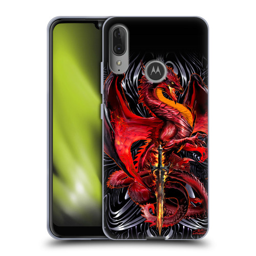 Ruth Thompson Dragons with Swords Wrath Blade Soft Gel Case for Motorola Moto E6 Plus