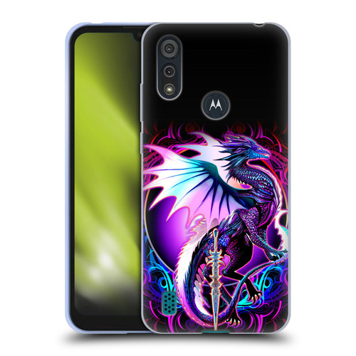 Ruth Thompson Dragons with Swords Ebon Blade Fantasy Soft Gel Case for Motorola Moto E6s (2020)