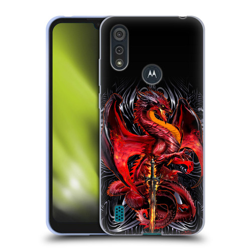 Ruth Thompson Dragons with Swords Wrath Blade Soft Gel Case for Motorola Moto E6s (2020)